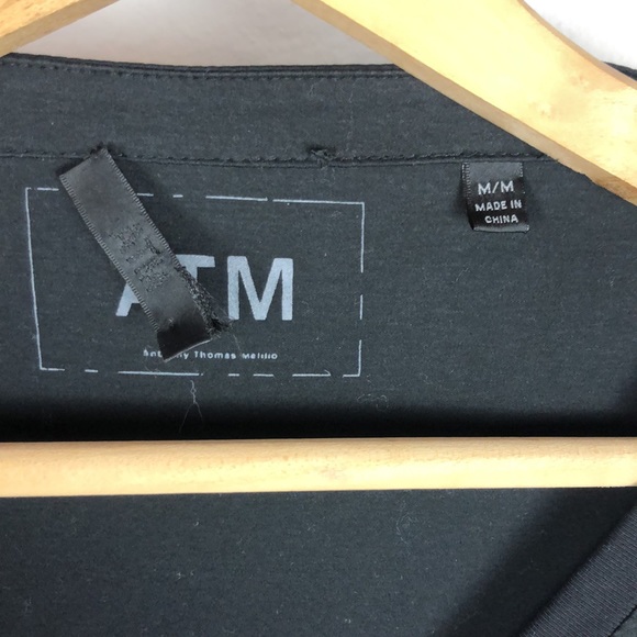 ATM Mercerized Mini Dress in Black - Picture 6 of 7